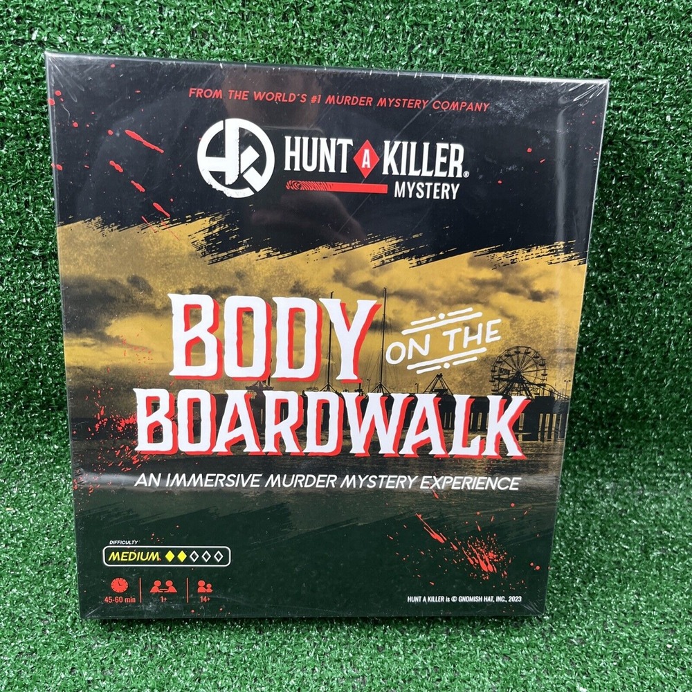 Hunt‎ a Killer Body on the Boardwalk Immersive Murder Mystery Game Board New